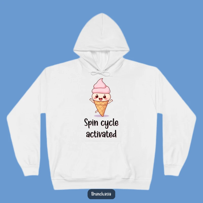 Cozy Funny Ice Cream Cone Spinning Hoodie - Ultimate Comfort & Joy Gift