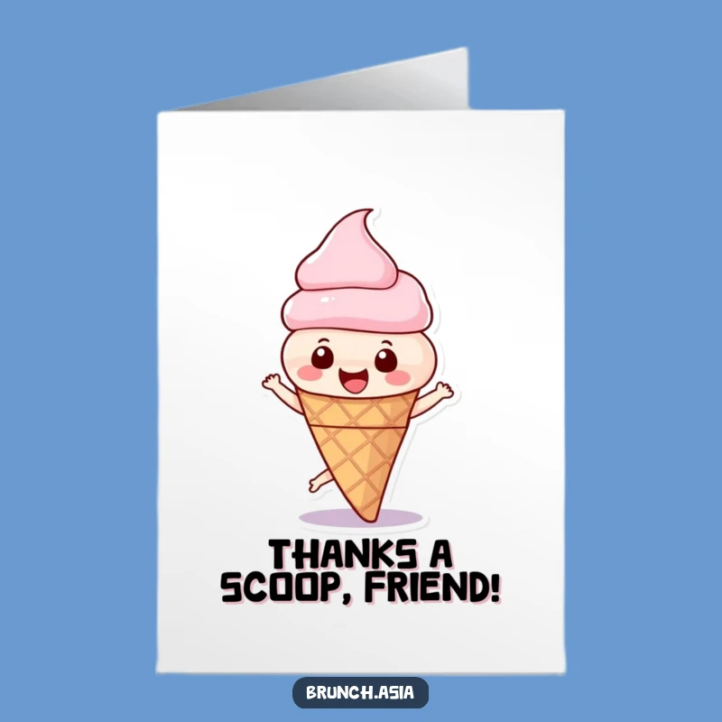 Free Printable Thank You Card: Ice Cream Cone Spin - Express Gratitude Hilariously
