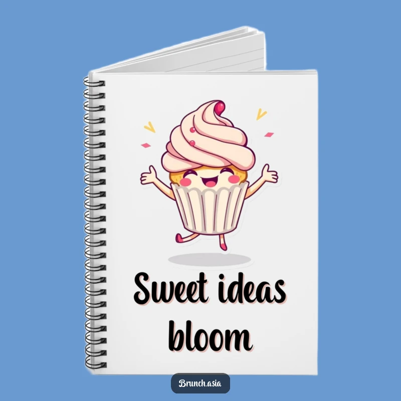Funny Cupcake Dancing Notebook - Jot Down Your Party Plans!