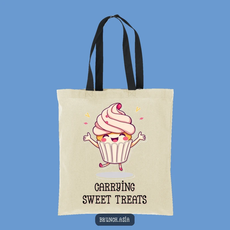 Funny Cupcake Dancing Tote Bag - Carry Your Party Everywhere!